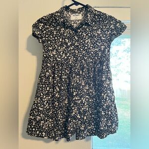 Old Navy Black and White Floral Dress